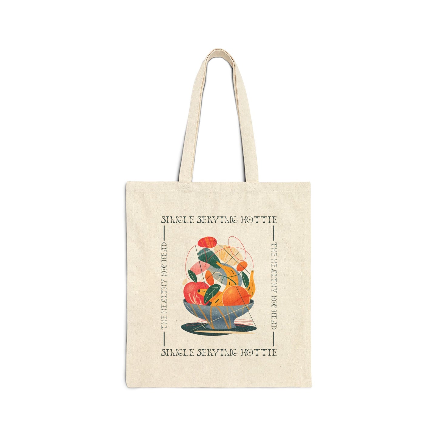 Single Serving Hottie Fruit Bowl Cotton Canvas Tote Bag