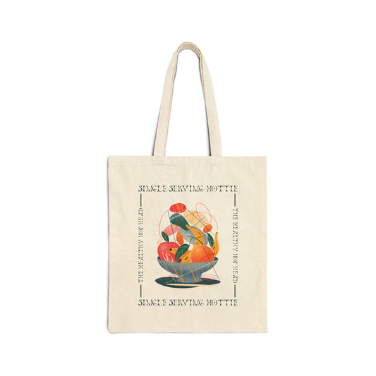 Single Serving Hottie Fruit Bowl Cotton Canvas Tote Bag