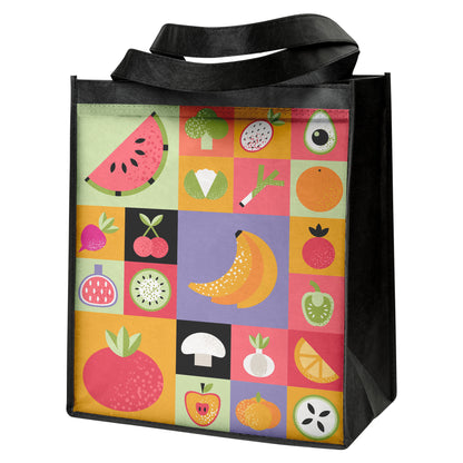 Geometric Fruits Grocery Tote Bag