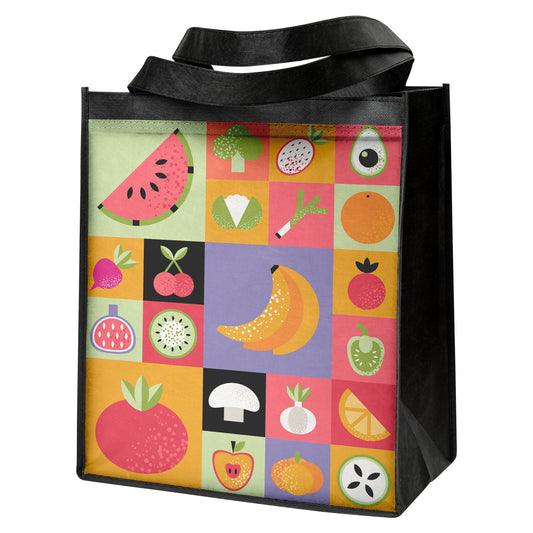 Geometric Fruits Grocery Tote Bag