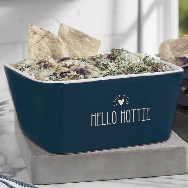 Hello Hottie Small Square Baking Dish - Navy