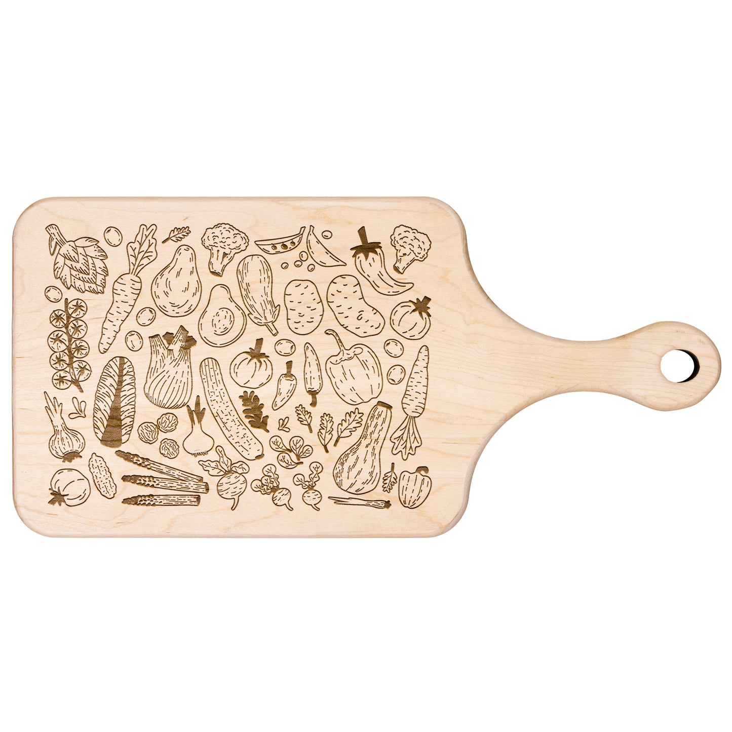 Organic Vegetables Maple Cutting Board