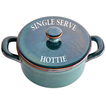 Single Serve Hottie Teal Stoneware Mini Casserole Dish