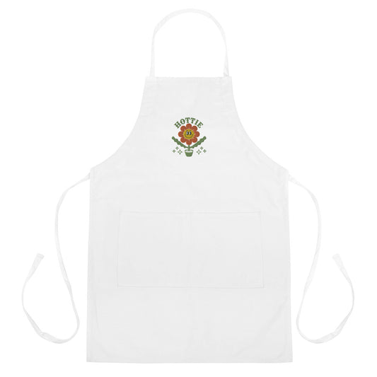 Hottie Happy Sunflower Embroidered Apron