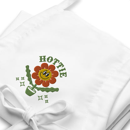 Hottie Happy Sunflower Embroidered Apron